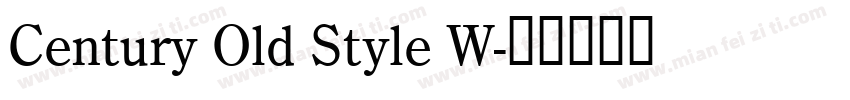 Century Old Style W字体转换